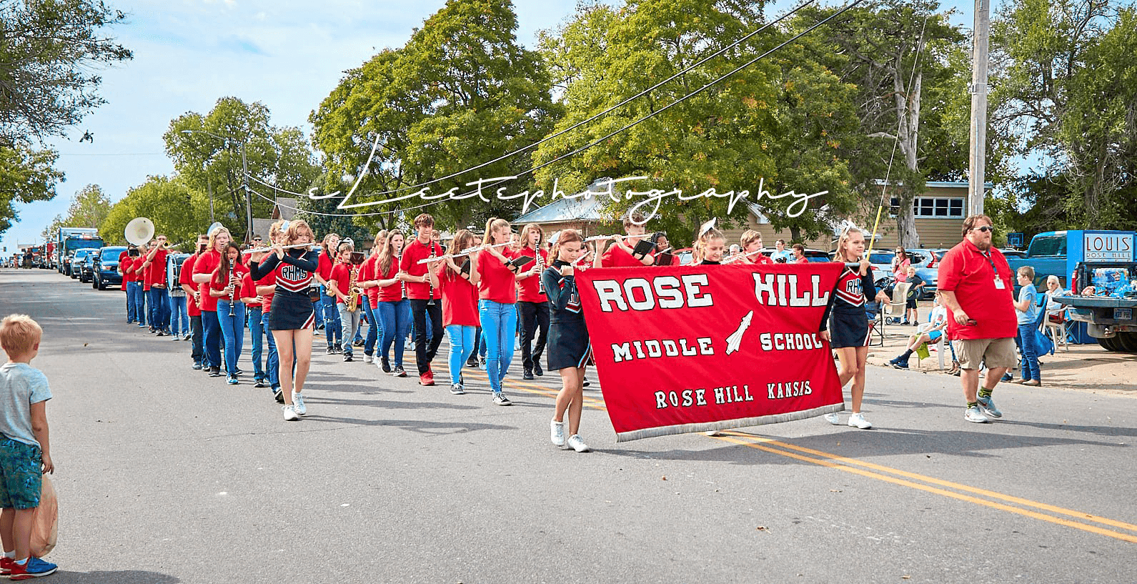 Rose Hill Middle School Band at parade