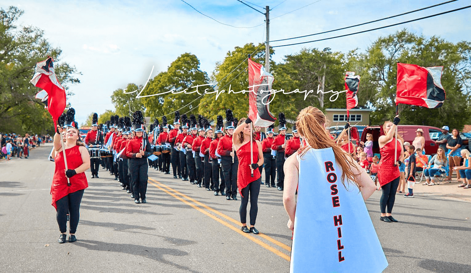 High School Band at the parade